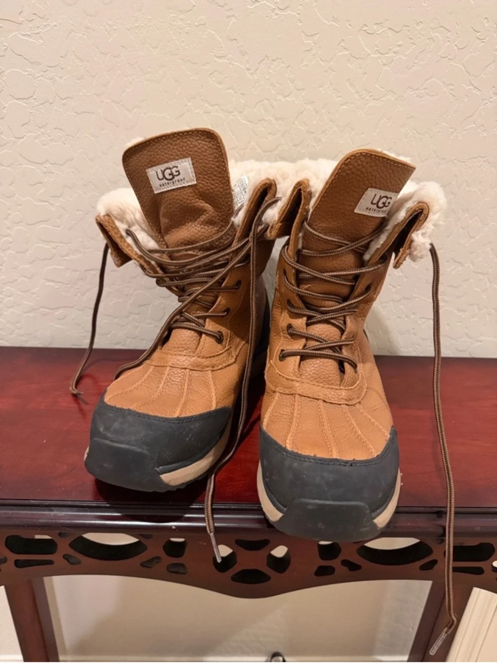 UGG Women’s Adirondack 111 Waterproof Boots in Chestnut sz 10